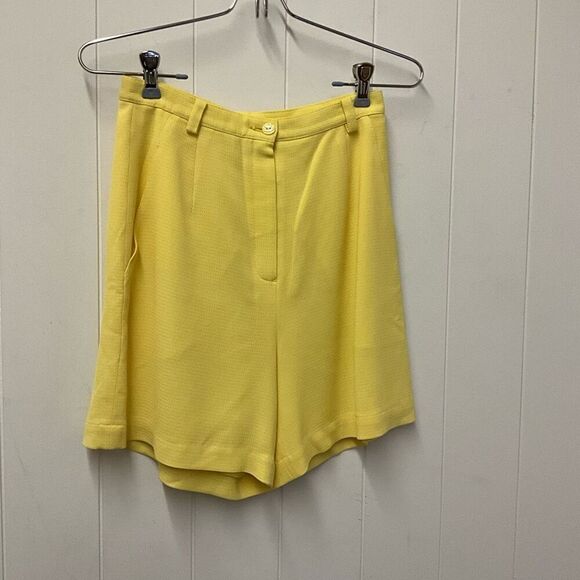 Vintage 80s Vanex by Paris Women’s Medium Yellow Bermuda Shorts - Picture 1 of 10